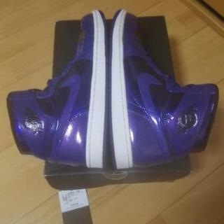 靴 【美中古】AIRJORDAN 1 RETRO HIGHパープル紫エナメルパテント 