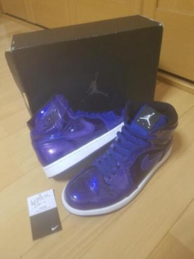 【美中古】AIRJORDAN 1 RETRO HIGHパープル紫エナメルパテントジョーダン