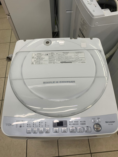 SHARP シャープ ES-T709 7.0kg 2017年製 洗濯機
