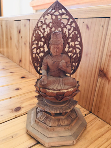 木彫り 仏像 約27cm