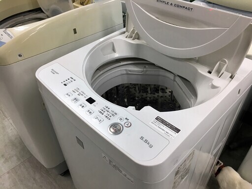 シャープ5.5K洗濯機　2018年製！！分解クリーニング済み！！