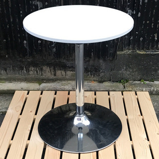 昇降式丸テーブル　ホワイト