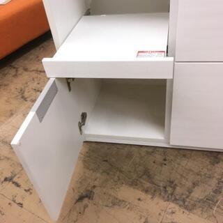 中古 近郊送料格安 美品 ニトリ レンジボード ダリア120 ホワイト系 キッチンボード 120×42×201 【店舗近郊限定販売】