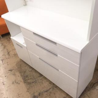 中古 近郊送料格安 美品 ニトリ レンジボード ダリア120 ホワイト系 キッチンボード 120×42×201 【店舗近郊限定販売】 中古 近郊送料格安 美品 ニトリ レンジボード ダリア120 ホワイト系