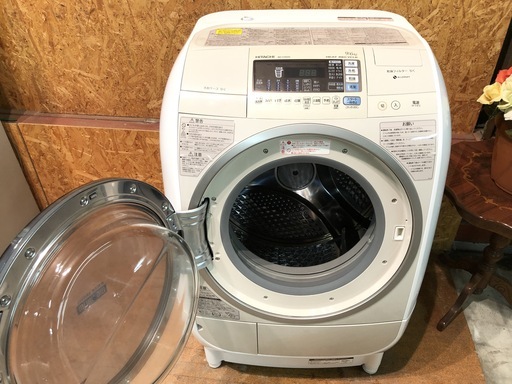 管理KRS159】HITACHI 2013年 BD-V3500L 9.0kg/6.0kg ドラム式洗濯乾燥