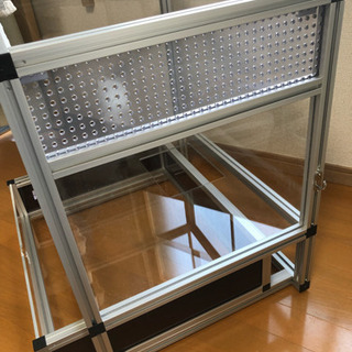 ハリネズミ 専用 2階建て アルミフレーム  アクリルケージ ハンドメイド