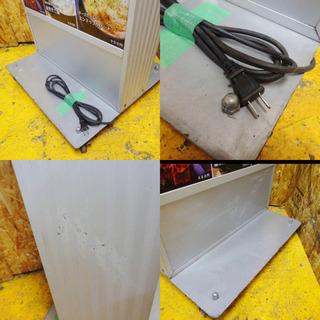 (4590-0)業務用 店舗看板 Ｗ600Ｄ550Ｈ1685 点灯確認 電飾看板 置き型 キャスター付き 照明 電気 飲食店 