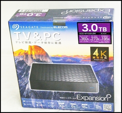 未開封 エレコム 3TB SGD-MY030UBK 外付けHDD 3.0TB 3.5インチ ハードディスク ブラック