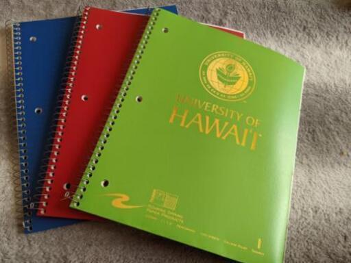 ハワイ大学　キャンパスノート3冊