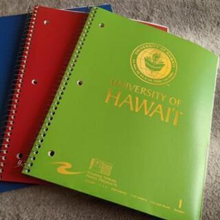 ハワイ大学　キャンパスノート3冊