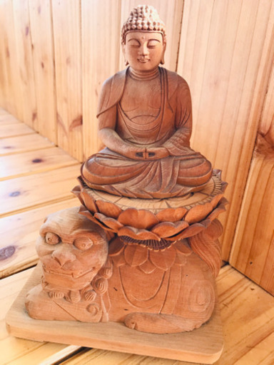 木彫り 仏像 高さ約20cm