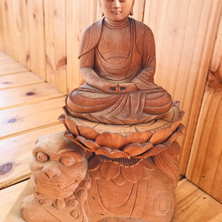 木彫り 仏像 高さ約20cm