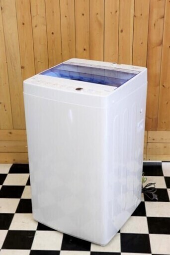 配達込み　全自動洗濯機　Haier　JW-C45CK 2017年製　4.5kg　ホワイト　単身　送風乾燥　住まい　しわケア脱水