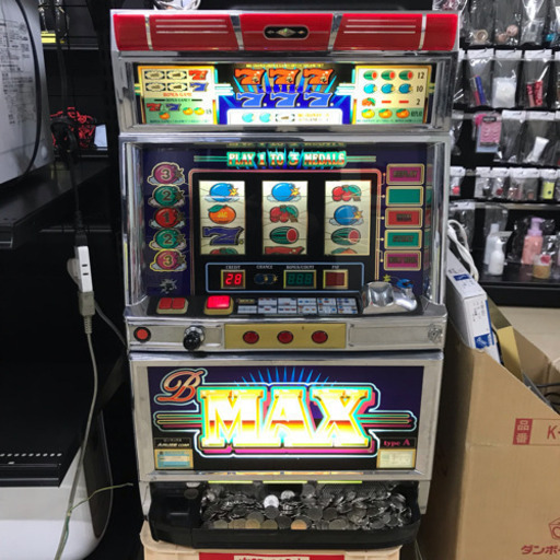 スロット実機　4号機　B-MAX　アルゼ　動作確認済　ビーマックス　設定キー　ドアキー　コイン機