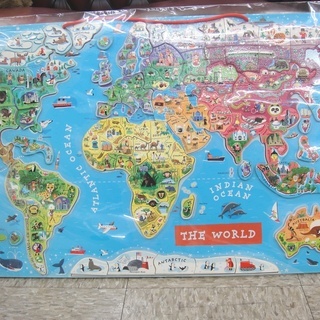 Janod  ワールドマップ マグネットパズル 世界地図 知育玩具