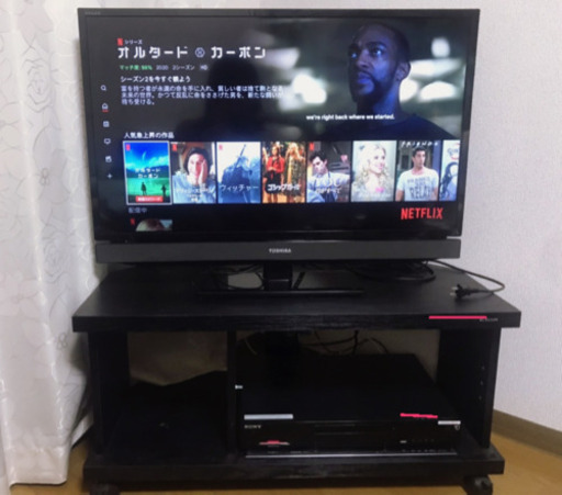 TOSHIBA 液晶TV REGZA 32V型　32S5  リモコン　テレビ台付き