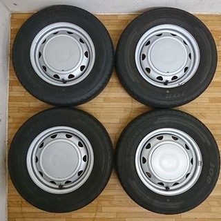 18年製 145R12 6PR 軽バン/軽トラ用 スチールホイール付き 夏
