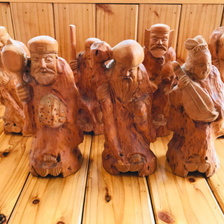 木彫り 七福神 ７体セット 置物