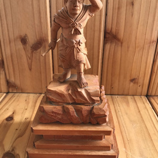 木彫り 仏像 高さ約20cm 置物