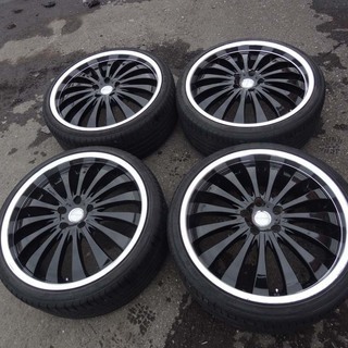 恵庭発】レンブラント 20インチアルミホイール+225/35R20 バリ溝！