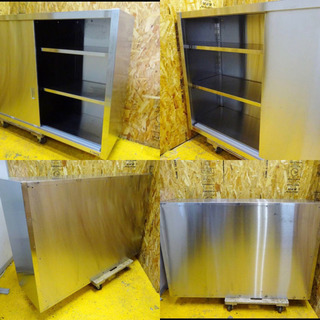 (4592-06)マルゼン 業務用 ステンレス 吊り戸棚 収納棚 吊り戸 W1350D400H900 中古品 飲食店 店舗 厨房 