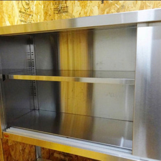(4593-06)マルゼン 業務用 ステンレス 吊り戸棚 収納棚 吊り戸 W1500D350H980 中古品 飲食店 店舗 厨房