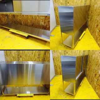 (4593-06)マルゼン 業務用 ステンレス 吊り戸棚 収納棚 吊り戸 W1500D350H980 中古品 飲食店 店舗 厨房