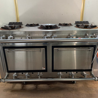 マルゼン/Maruzen 業務用 ガステーブル 5口コンロ ダブルガスレンジ  