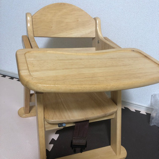 ベビーチェア　テーブル付き　木製椅子　折りたたみ　