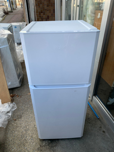 美品 ハイアール 121L 2ドア冷凍冷蔵庫 JR-N121A ホワイト 2017年製 上