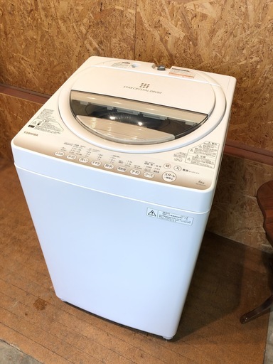 【管理KRS161】TOSHIBA 2014年 AW-6G2 6.0kg 洗濯機