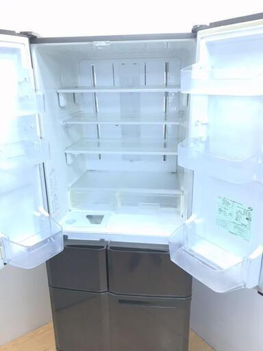 配達設置 冷蔵庫　6ドア　415L　フレンチドア　ブラウン　クレジット払い対応