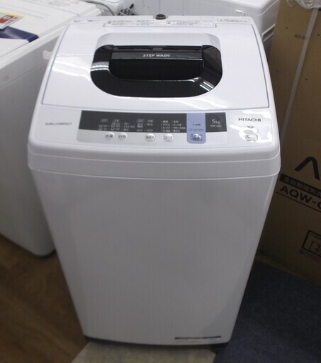 【引取限定】日立　洗濯機　NW-50C(W)　中古品　5.0kg　【ハンズクラフト八幡西店】