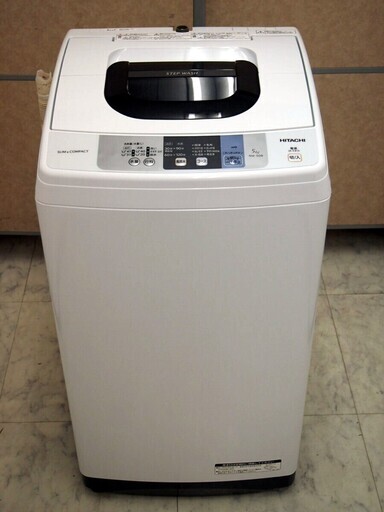 日立 HITACHI 5kg 全自動洗濯機 NW-50B 2ステップウォッシュ 風脱水機能搭載 ☆2018年製