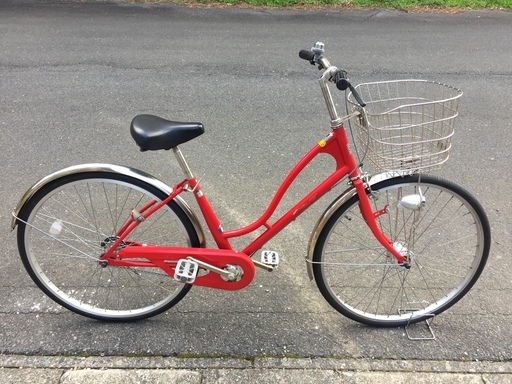 [ありがとうございました]☆安心の整備済☆ シティーサイクル 26インチ 変速無し オートライト
