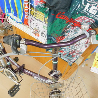 Dd【エコプラス小倉南店】キャプテンスタッグ 折りたたみ自転車 紫 20