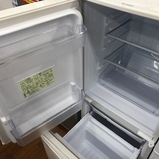 6ヶ月動作保証付 SHARP 2ドア冷蔵庫 2016年製 137L【トレファク所沢店】