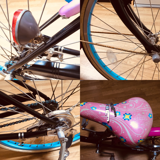 子供用 自転車 インチ女の子向けピンク ブラック小学生用補助なし初めての自転車練習用西東京田無中古自転車 子供自転車 きなこ 田無の自転車 の中古あげます 譲ります ジモティーで不用品の処分