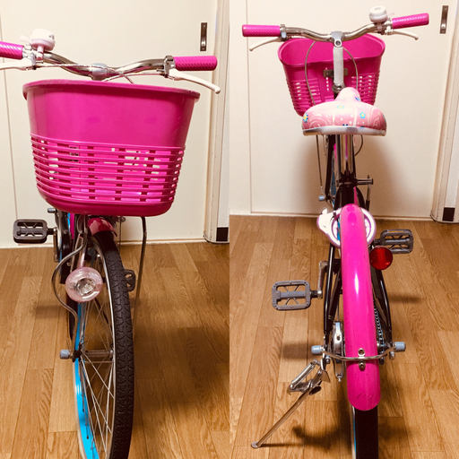 子供用 自転車 インチ女の子向けピンク ブラック小学生用補助なし初めての自転車練習用西東京田無中古自転車 子供自転車 きなこ 田無の自転車の中古 あげます 譲ります ジモティーで不用品の処分