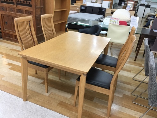 大塚家具　ダイニング5点セット　ナチュラル　【トレファク岸和田店】