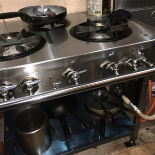 【引き取り限定】業務用ガスコンロ 3口卓上型