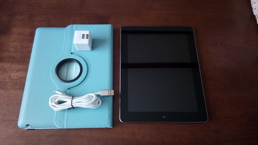 i pad 　第４世代　１６GB　wifi 美品　皮ケース・・ケーブル・充電器＆ガイドブック付き　送料無料