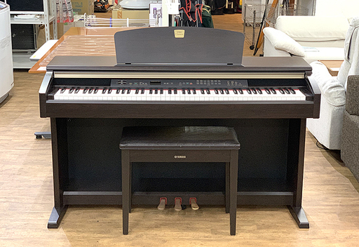 (Y)北大前! 札幌 引取 YAMAHA/ヤマハ Clavinova/クラビノーバ 電子ピアノ 88鍵盤 2002年製 CLP-120 椅子付き ブラウン