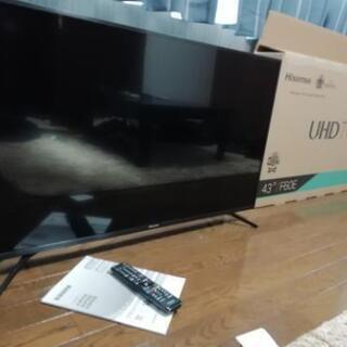 先月購入43v型4KテレビHisense 43F60E 新品同様...