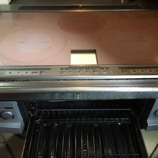 三菱製 3口 IHクッキングヒーターローズピンク3kW