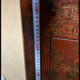 李朝　漆　蒔絵箪笥　蝶柄　アンティーク