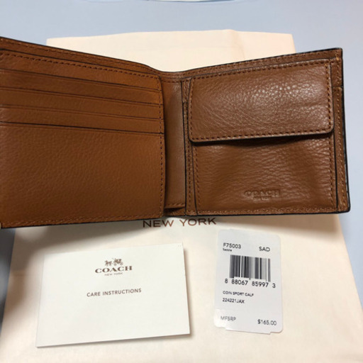 新品未使用 コーチ 財布 二つ折り メンズ もものすけ 福山の小物の中古 古着あげます 譲ります ジモティーで不用品の処分