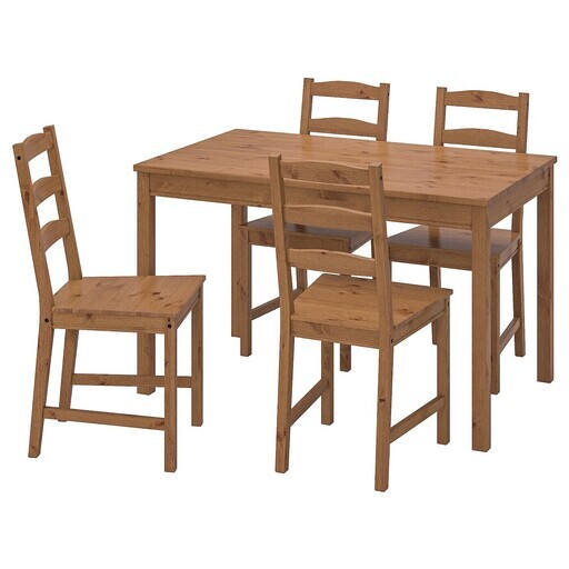 イケア　ヨックモック　テーブル＆チェア4脚　クッション付　IKEA　JOKKMOKK