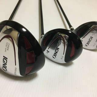 【ほぼ新品！】IGNIO イグニオ FIRE 5 YOU UP ゴルフクラブ9本＋キャディバッグ他おまけ多数付き