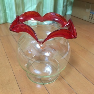 【レトロ金魚鉢】手作り吹きガラス  昭和の逸品